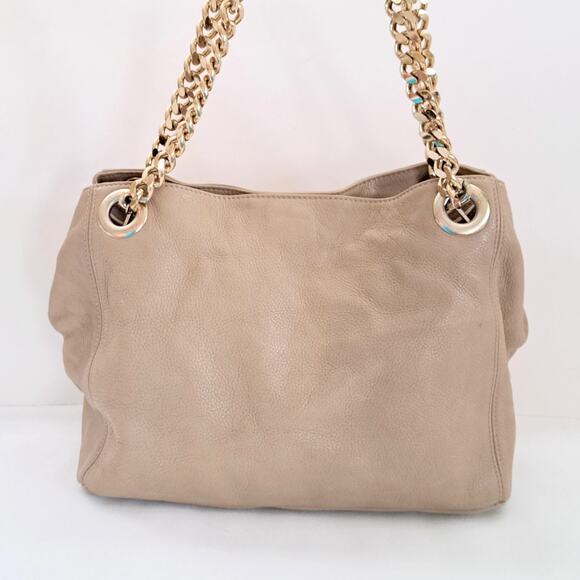 Valentino by Mario Valentino Luisa 2 Sauvage Leather Tote Bag in Taupe / Beige - Picture 3 of 12